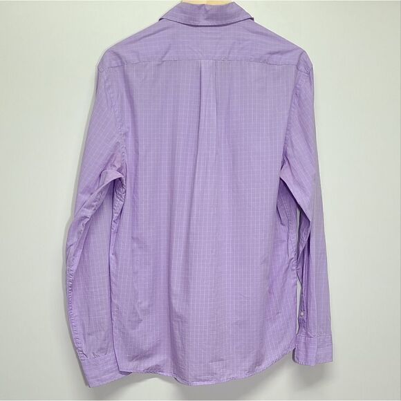 GAP Men's Casual Fitted Button Down Cotton Purple Shirt Size Medium - Picture 8 of 9